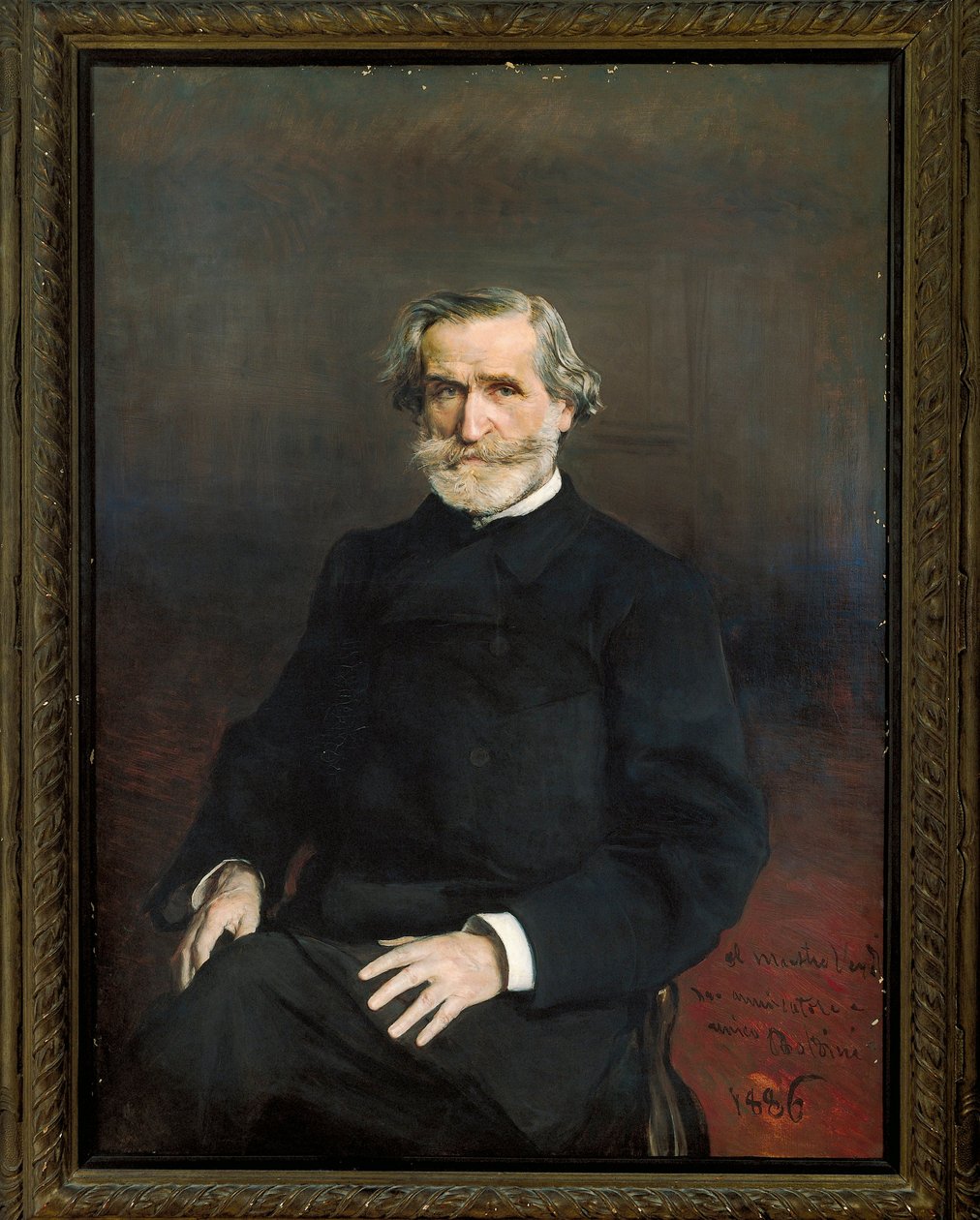 Italy, Portrait of Italian composer Giuseppe Verdi بواسطة جيوفاني بولديني