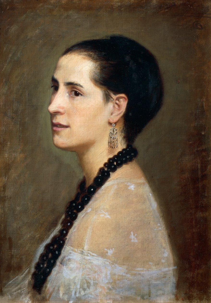 Portrait of Adelaide Ristori by Giovanni Boldini (1842-1931), oil on canvas, 55x41 cm بواسطة جيوفاني بولديني