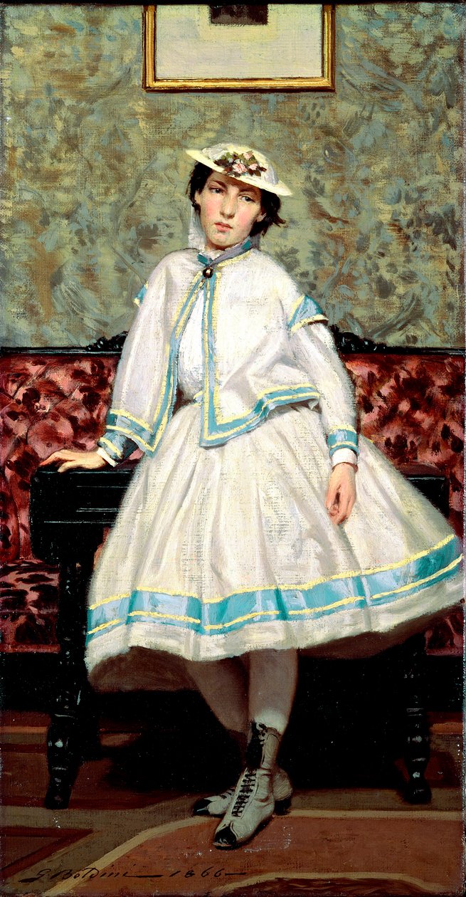 صورة لألد بانتي باللون الأبيض. لوحة جيوفاني بولديني (1842-1931) بواسطة جيوفاني بولديني