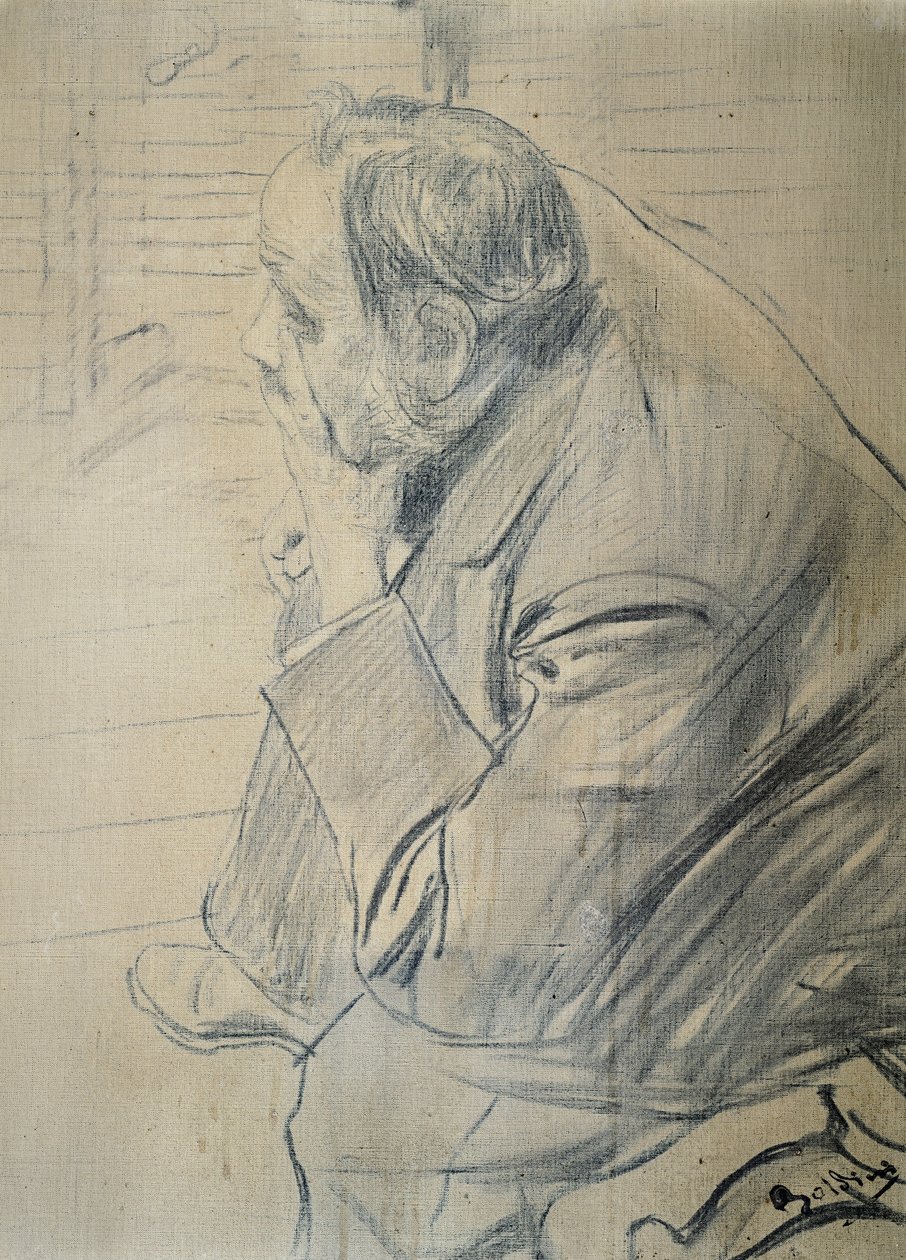 Portrait of Edgar Degas by Giovanni Boldini (1842-1931) Charcoal on canvas, 605x46 cm, ca 1885 بواسطة جيوفاني بولديني