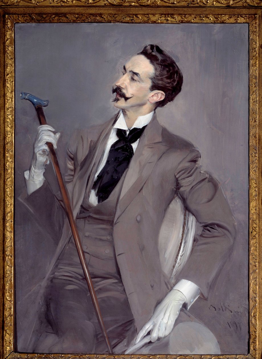 صورة للكونت روبرت دي مونتسكيو (1855-1921) ، الكاتب الفرنسي داندي. لوحة جيوفاني بولديني (1842-1931) بواسطة جيوفاني بولديني