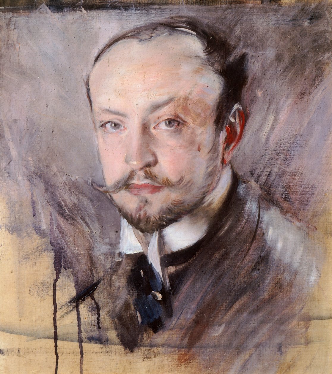 بورتريه ذاتي ، منظر أمامي لجيوفاني بولديني (1842-1931) ، زيت على قماش بواسطة جيوفاني بولديني