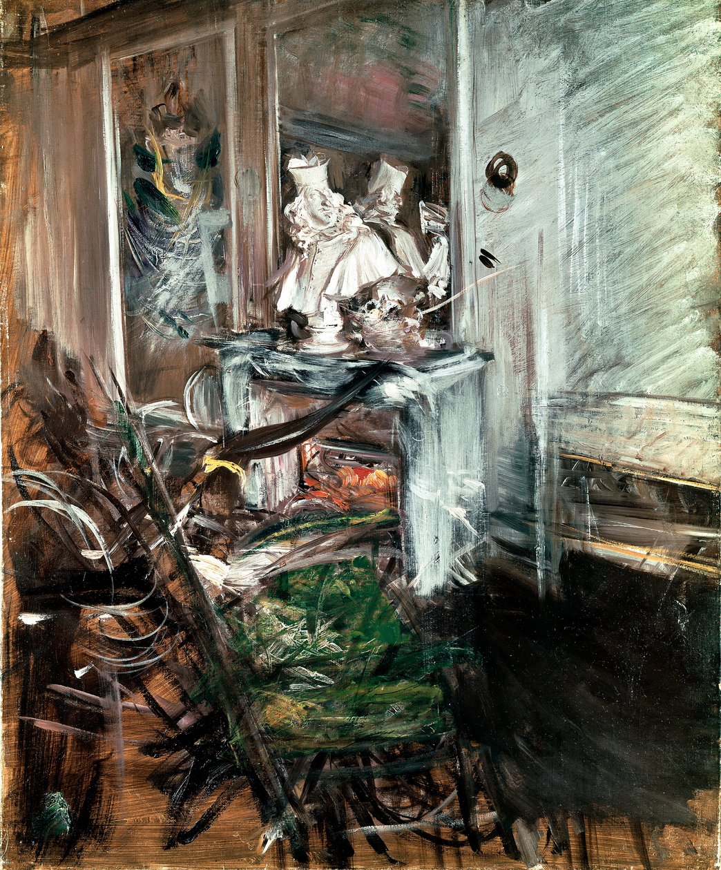 "كاردينال" برنيني في غرفة الرسام. لوحة لجيوفاني بولديني (1842-1931) حوالي 1899. زيت على قماش. قاتمة: 53x46 سم. بستويا ، مجموعة بولديني بواسطة جيوفاني بولديني