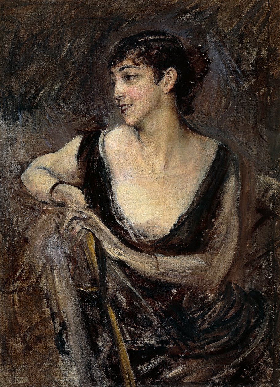 The Countess De Rasty sitting by Giovanni Boldini (1842-1931), oil on canvas, ca 1879 بواسطة جيوفاني بولديني
