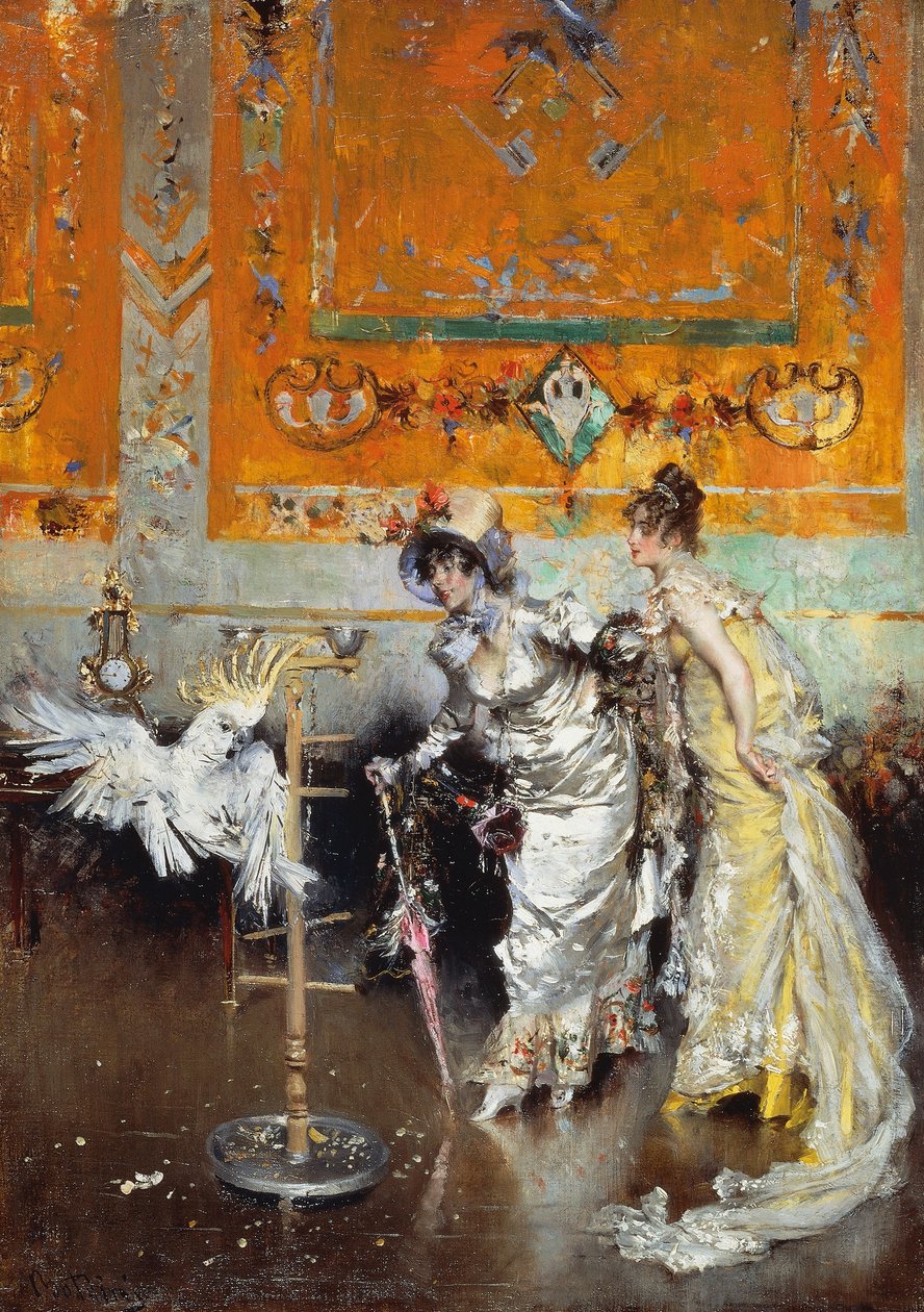 Women with parrot بواسطة جيوفاني بولديني