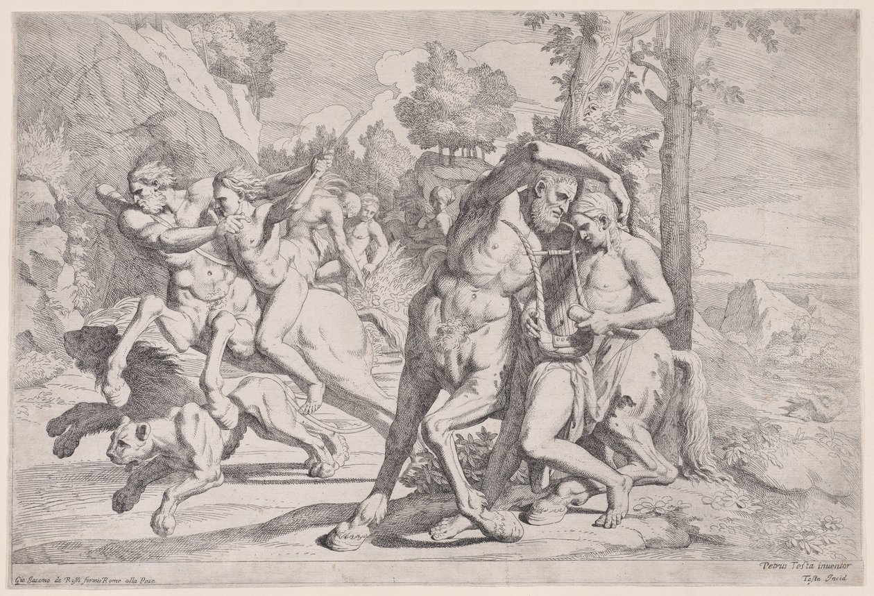 تعليم أخيل ، 1650-55. بواسطة جيوفاني سيزار تيستا