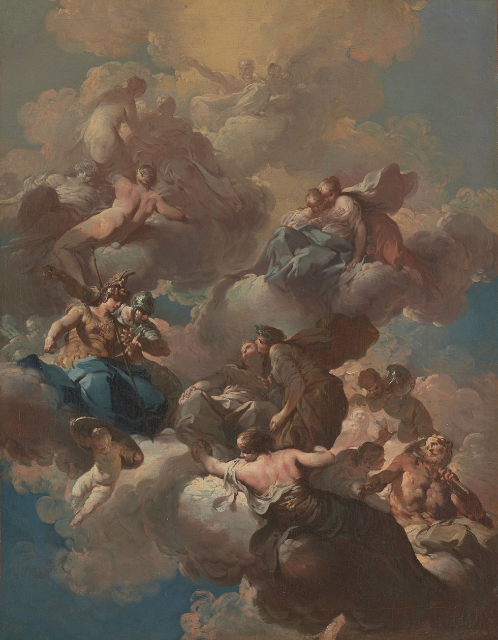رسم تخطيطي للجدارية السقفية ، حوالي عام 1740 (زيت على قماش) بواسطة جيوفاني دومينيكو فيريتي