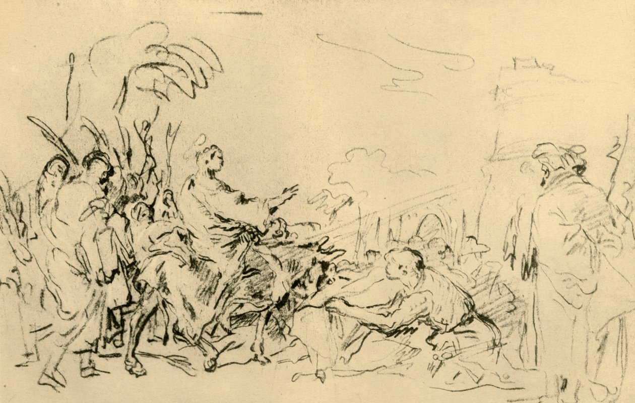 دخول المسيحيين إلى القدس ، c1759 ، 1928 بواسطة جيوفاني دومينيكو تيبولو
