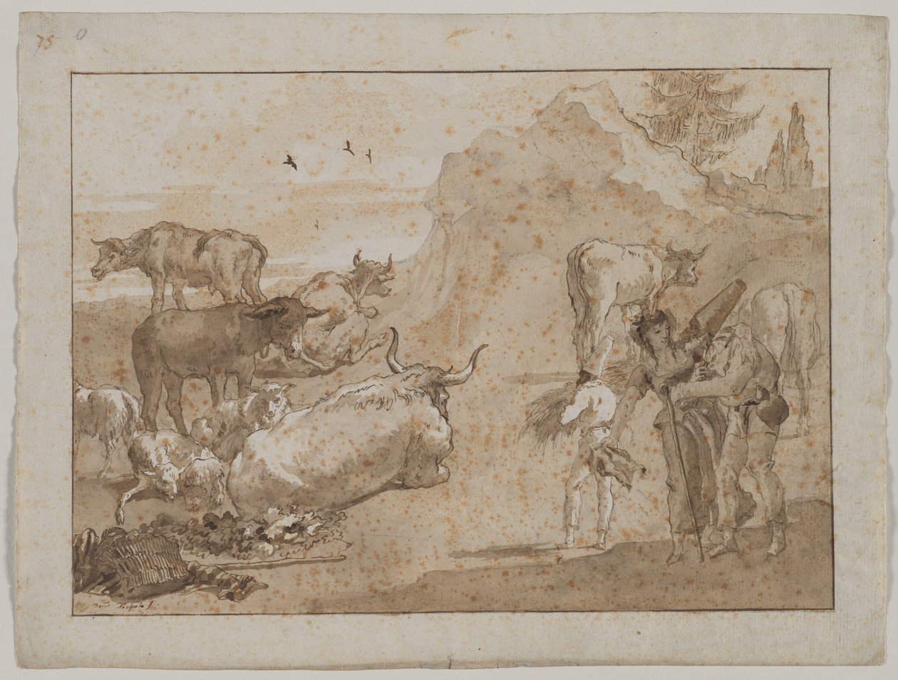 الأغنام والأبقار ، 1790. بواسطة جيوفاني دومينيكو تيبولو