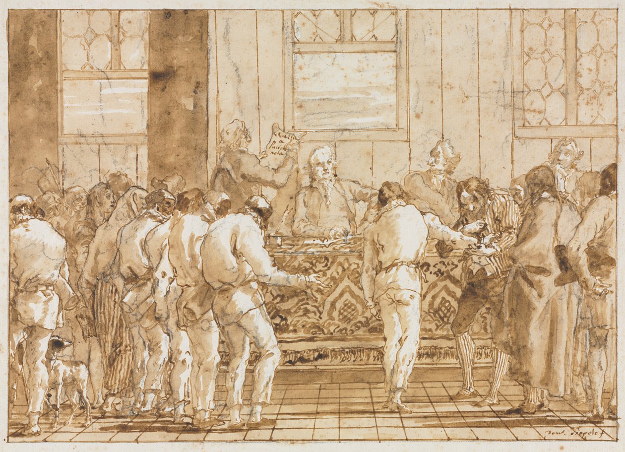 المحاكمة ، 1790s. بواسطة جيوفاني دومينيكو تيبولو