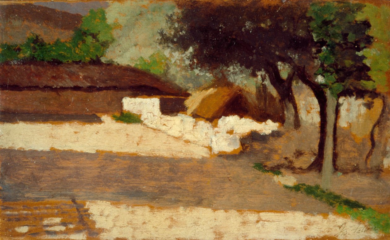 تأثير الشمس ، بواسطة جيوفاني فاتوري (1825-1908) ، زيت على لوح بواسطة جيوفاني فاتوري