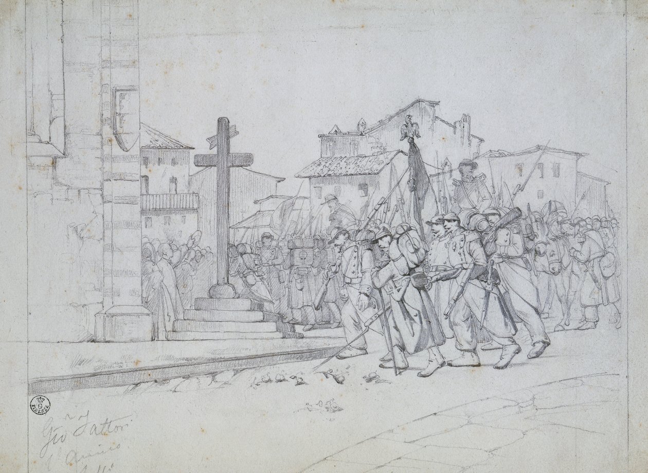 Entrance of the French troops in Livorno بواسطة جيوفاني فاتوري