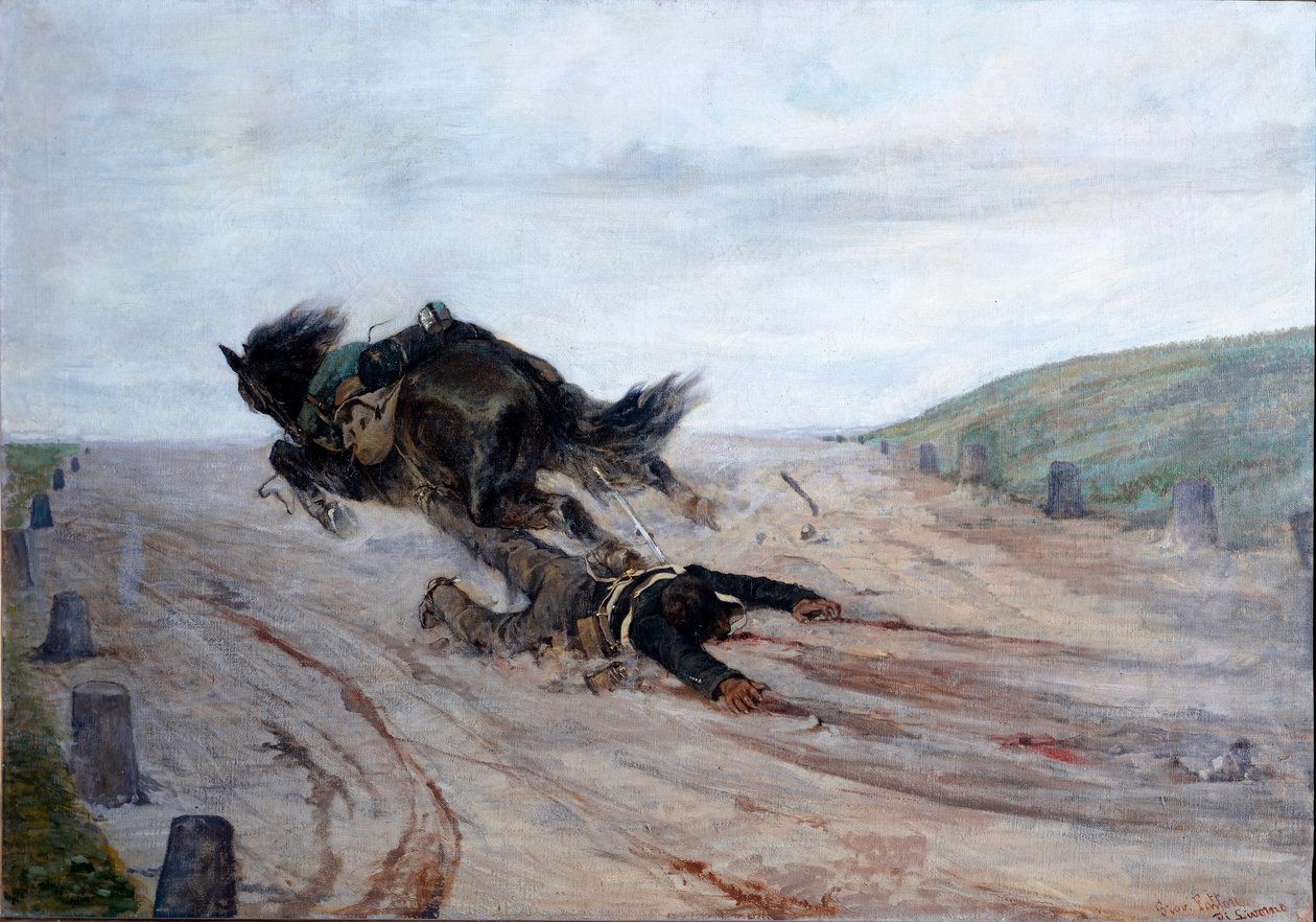 القدم في الحصان سقوط الحصان. لوحة جيوفاني فاتوري (1825-1908) 1878-1879 Dim.90x130 cm فلورنسا ، معرض الفن الحديث بواسطة جيوفاني فاتوري