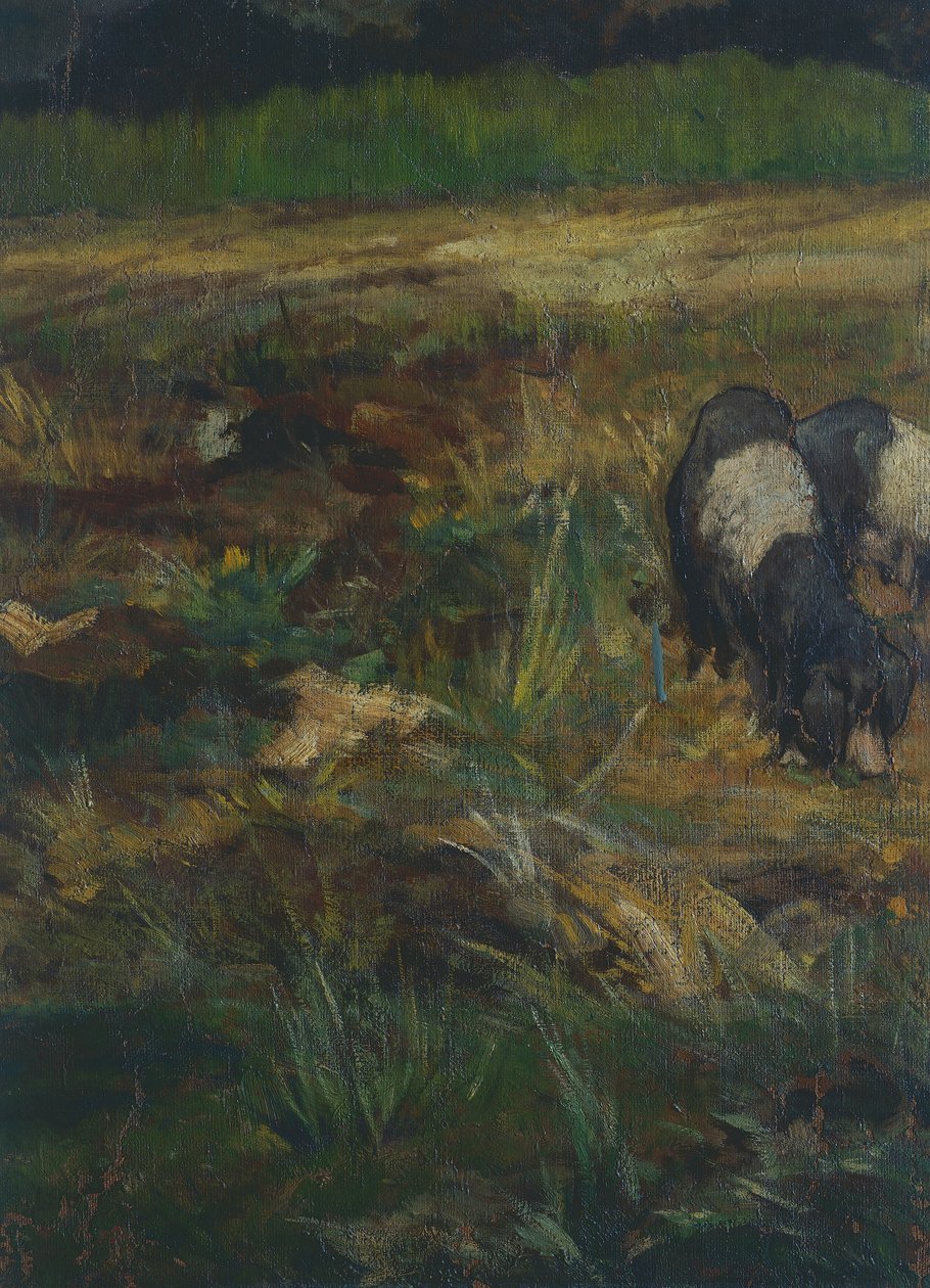 Tuscan Maremma, detail (oil on canvas) بواسطة جيوفاني فاتوري