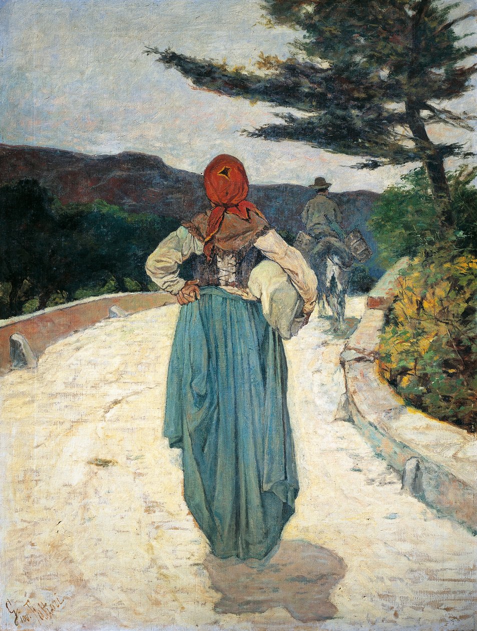 طريق أبيض ، بقلم جيوفاني فاتوري (1825-1908) ، زيت على قماش ، 96.5 × 73 سم بواسطة جيوفاني فاتوري