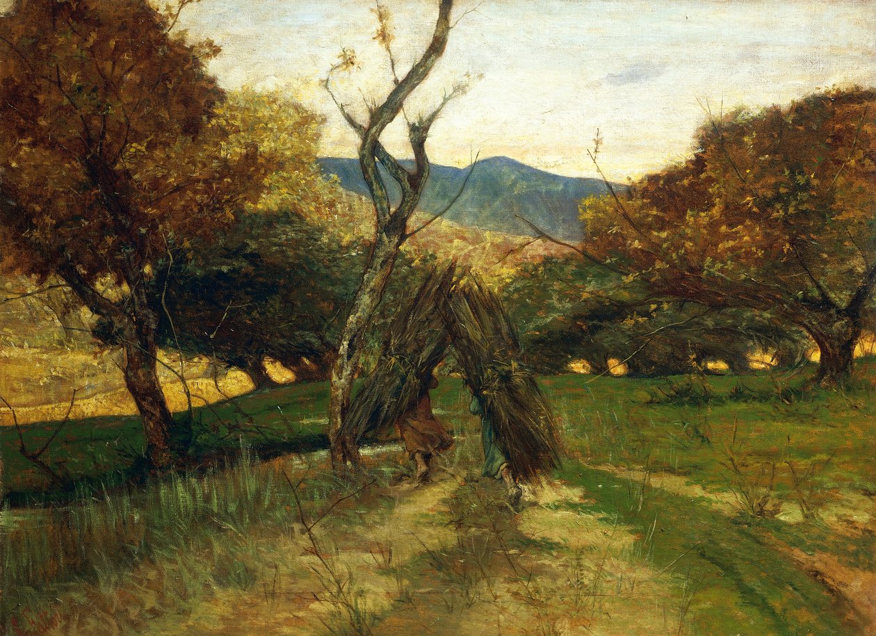 Woodpile ، حوالي عام 1874 ، بقلم جيوفاني فاتوري (1825-1908) ، زيت على قماش بواسطة جيوفاني فاتوري