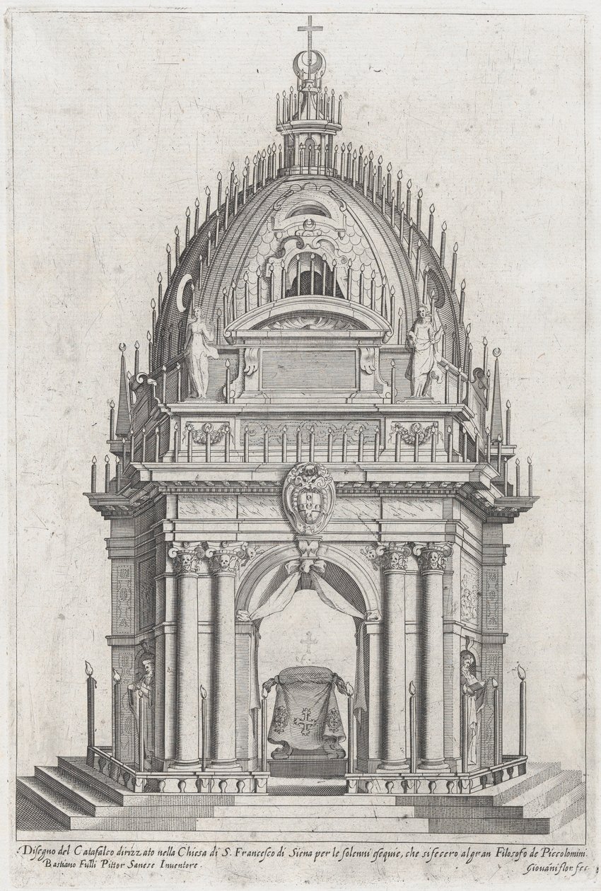 تصميم catafalque لفرانشيسكو بيكولوميني ، 1607. بواسطة جيوفاني فلوريمي
