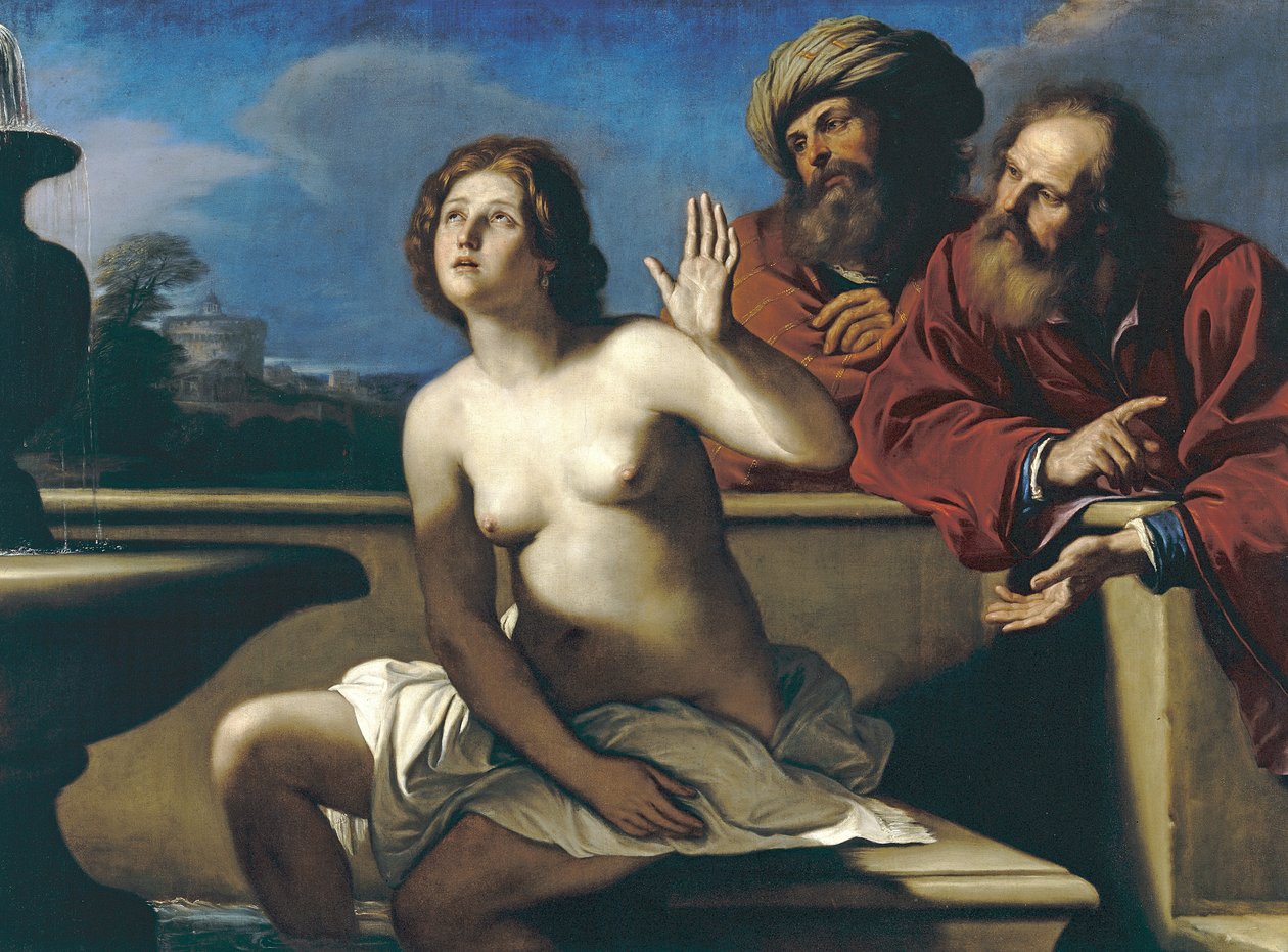 سوزانا والحكماء بواسطة جيوفاني فرانشيسكو باربيري (Il Guercino)