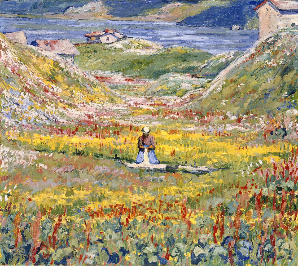 المروج المزهرة في مالوجا ؛ Bluhende wiesen bei Maloja ، c.1912-1924 بواسطة جيوفاني جياكوميتي