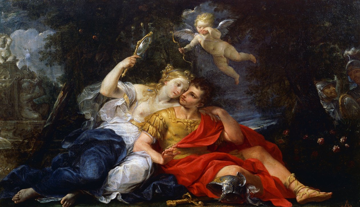 Rinald and Armida, painting by Giovan Gioseffo dal Sole بواسطة جيوفاني جيوسيفو دا سول