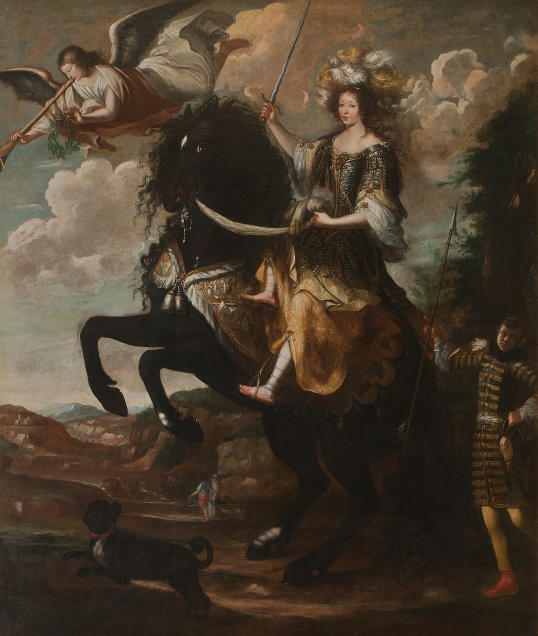 صورة الفروسية لماري جين بابتيست 1644-1724 ، دوقة سافوي ، ج. 1670. بواسطة جيوفاني لويجي بوفي
