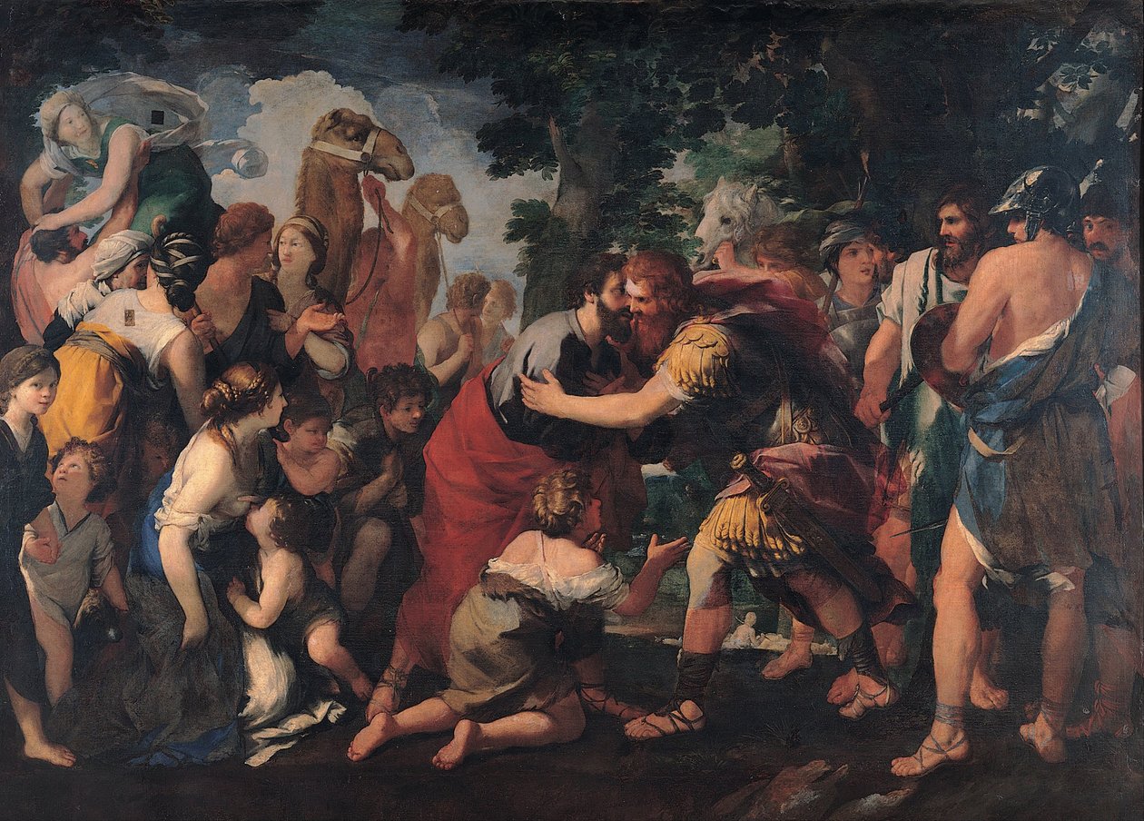لقاء بين عيسو ويعقوب ، 1636-1641 بواسطة جيوفاني ماريا بوتالا