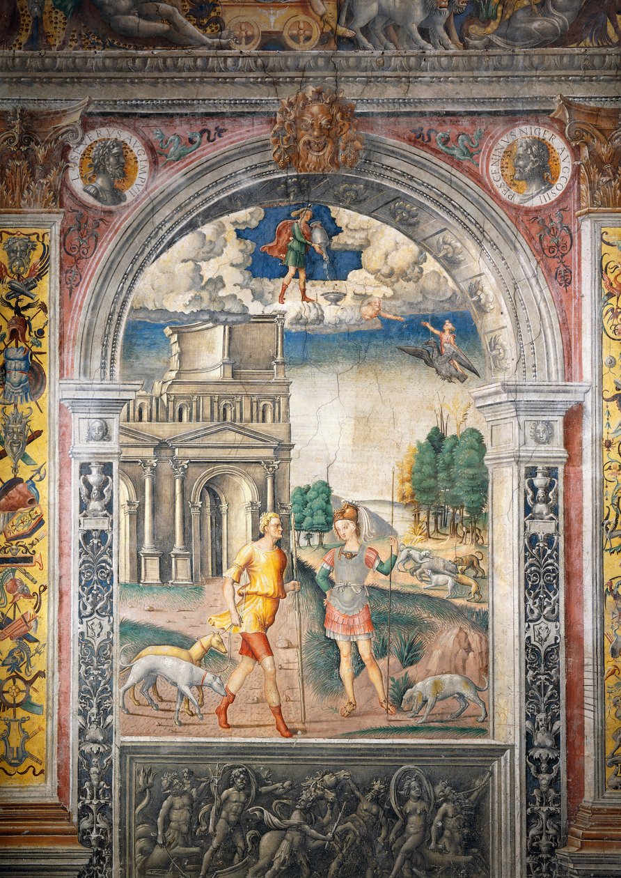 Fresco by Giovanni Maria Falconetto (1468-1535), Hall of Zodiac, Palazzo D