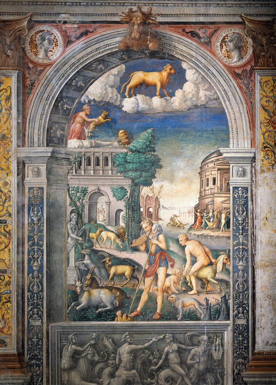 Fresco by Giovanni Maria Falconetto (1468-1535), Hall of Zodiac, Palazzo D