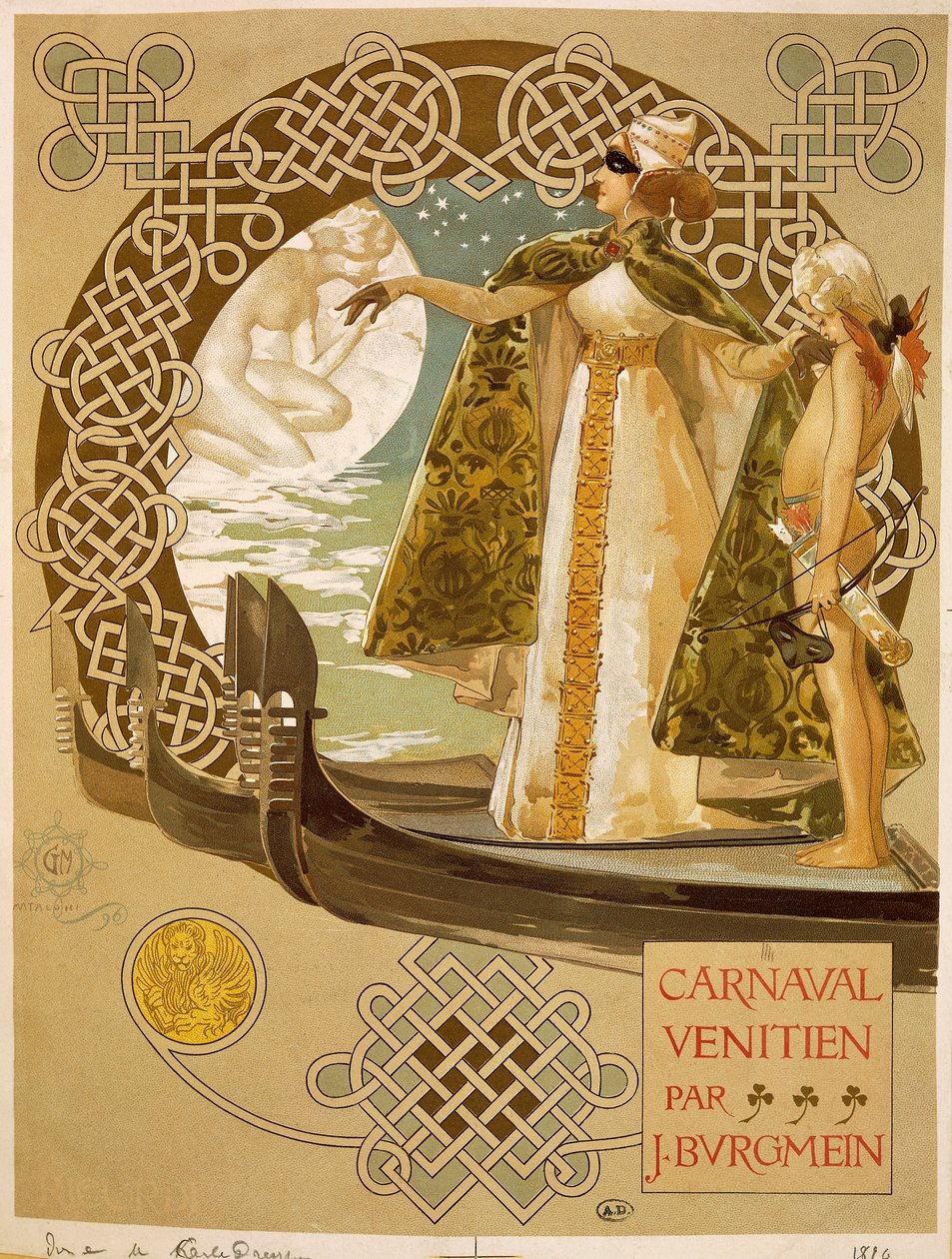 Venetian carnival, poster by Giovanni Mataloni (1868-1944). بواسطة جيوفاني ماريا ماتالوني
