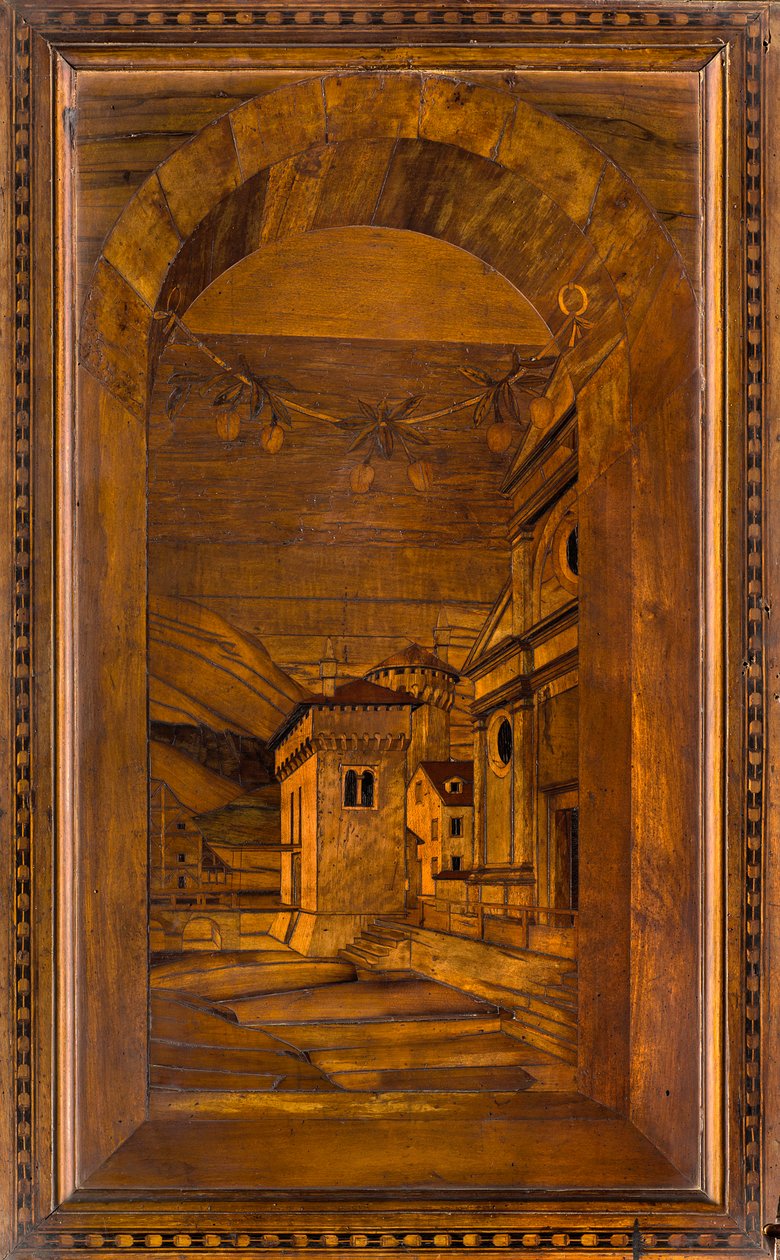 كورال Lignaean الكنسي ، مرصع بواسطة Giovanni Maria Platina 1484 ، Superior Stall بواسطة جيوفاني ماريا بلاتينا