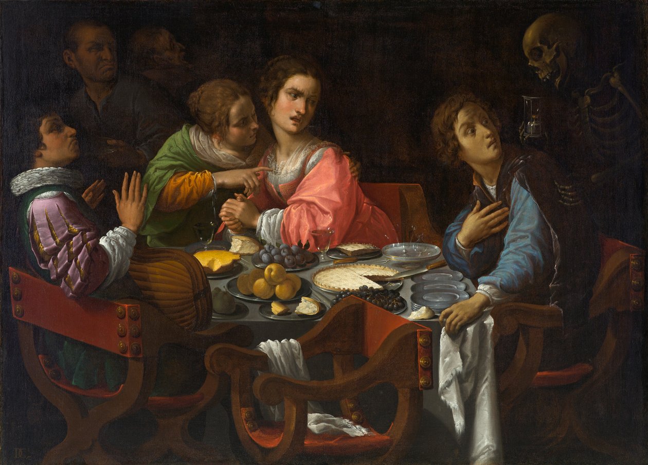 Memento Mori: Death Comes to the Table ، حوالي 1630-1638 (زيت على قماش) بواسطة جيوفاني مارتينيلي