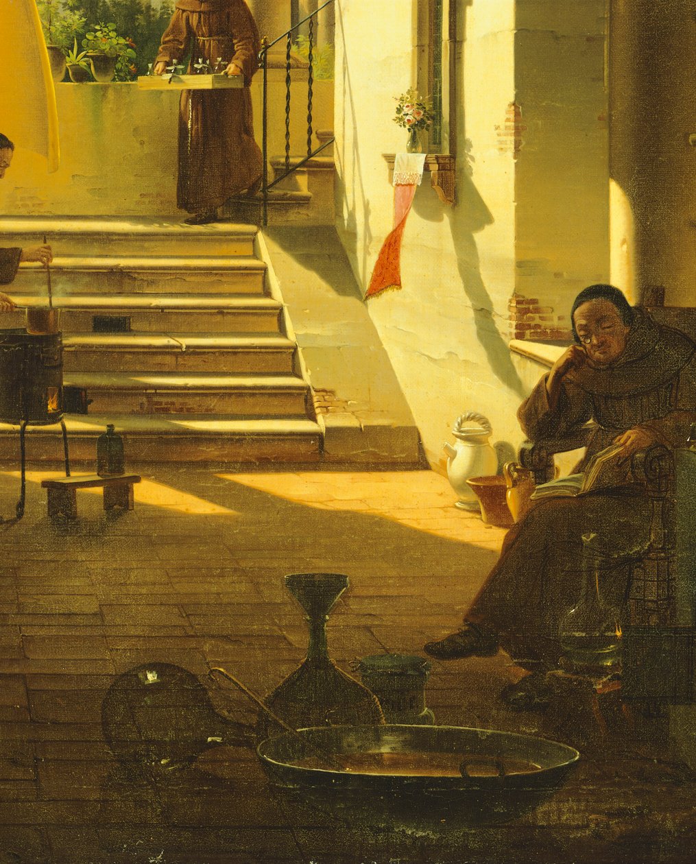 The Apothecary of a Cloister, by Giovanni Migliara, detail بواسطة جيوفاني ميجليارا