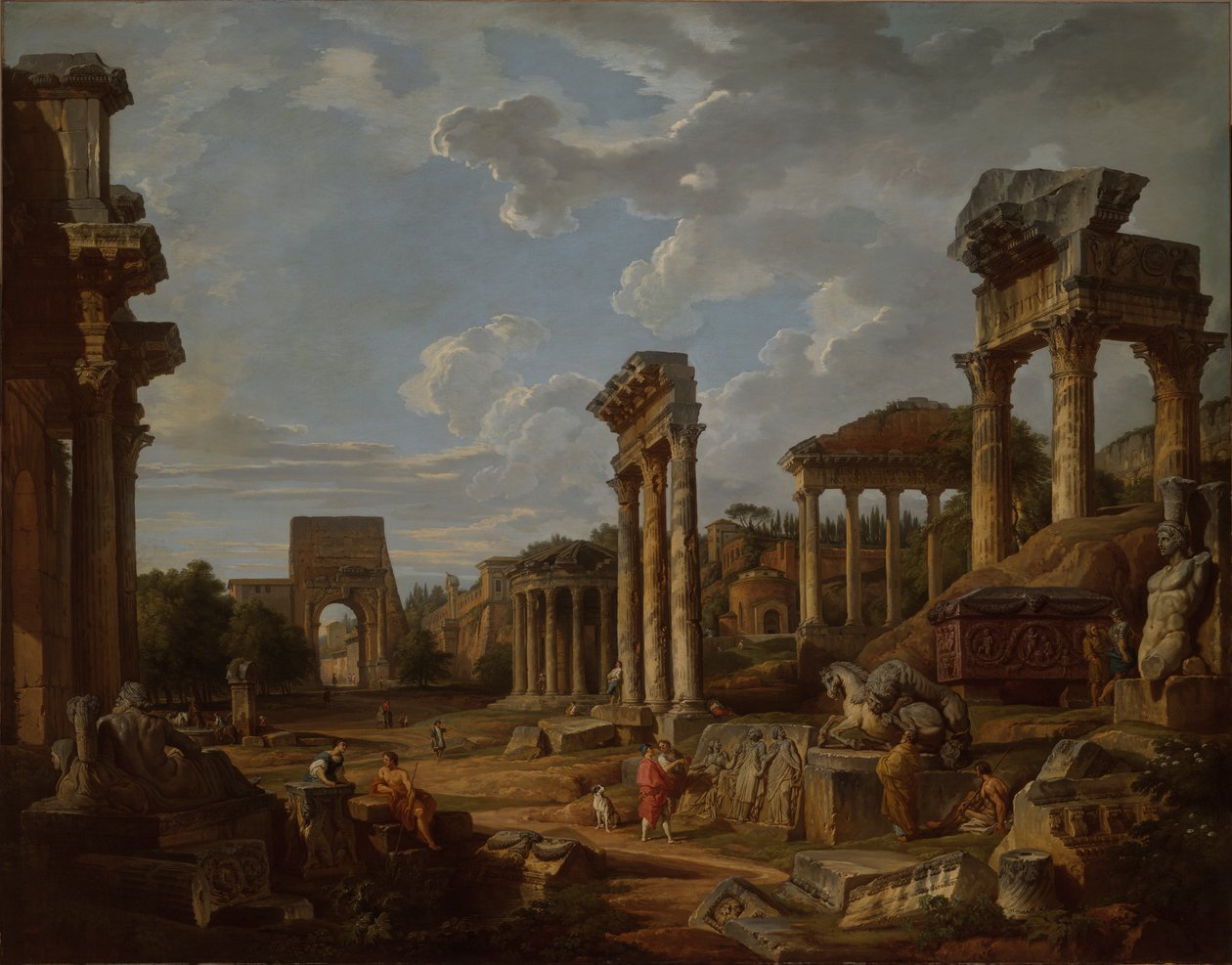 A Capriccio من المنتدى الروماني بواسطة جيوفاني باولو بانيني