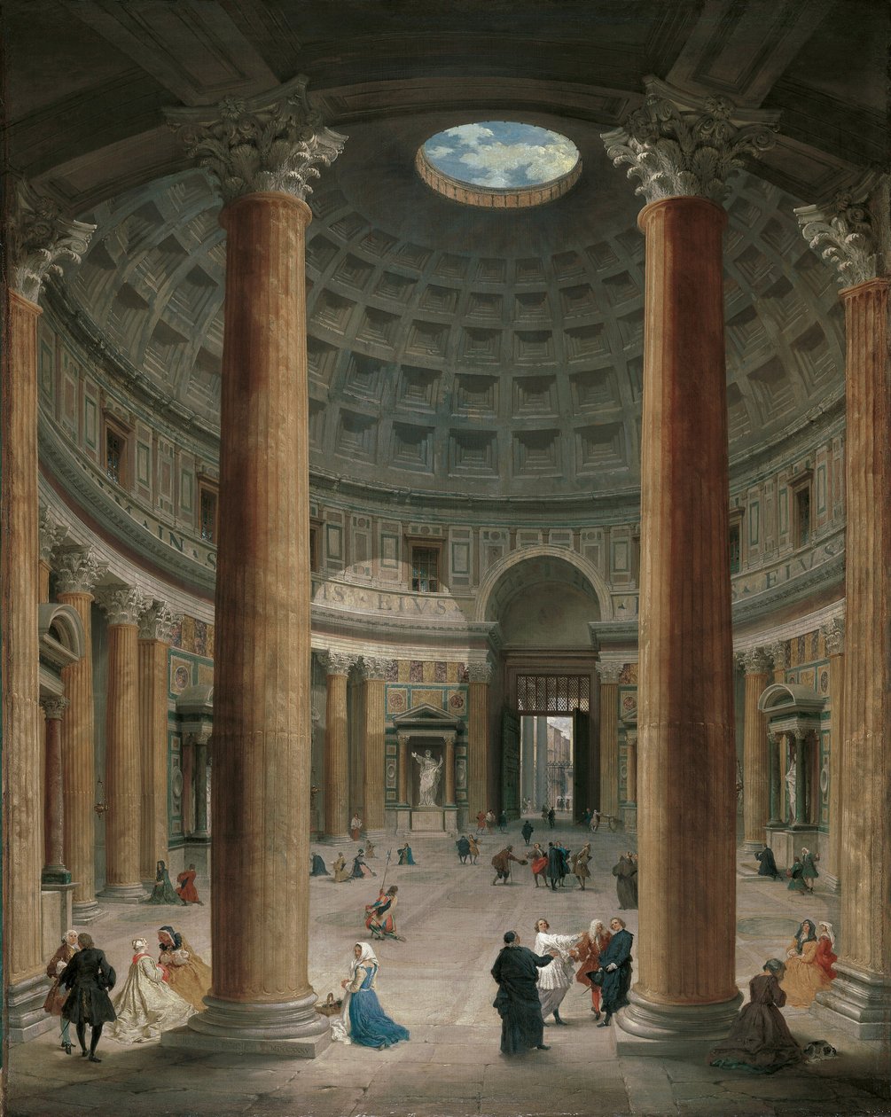 الجزء الداخلي من البانثيون ، روما par Panini ، جيوفاني باولو (1691-1765) بواسطة جيوفاني باولو بانيني