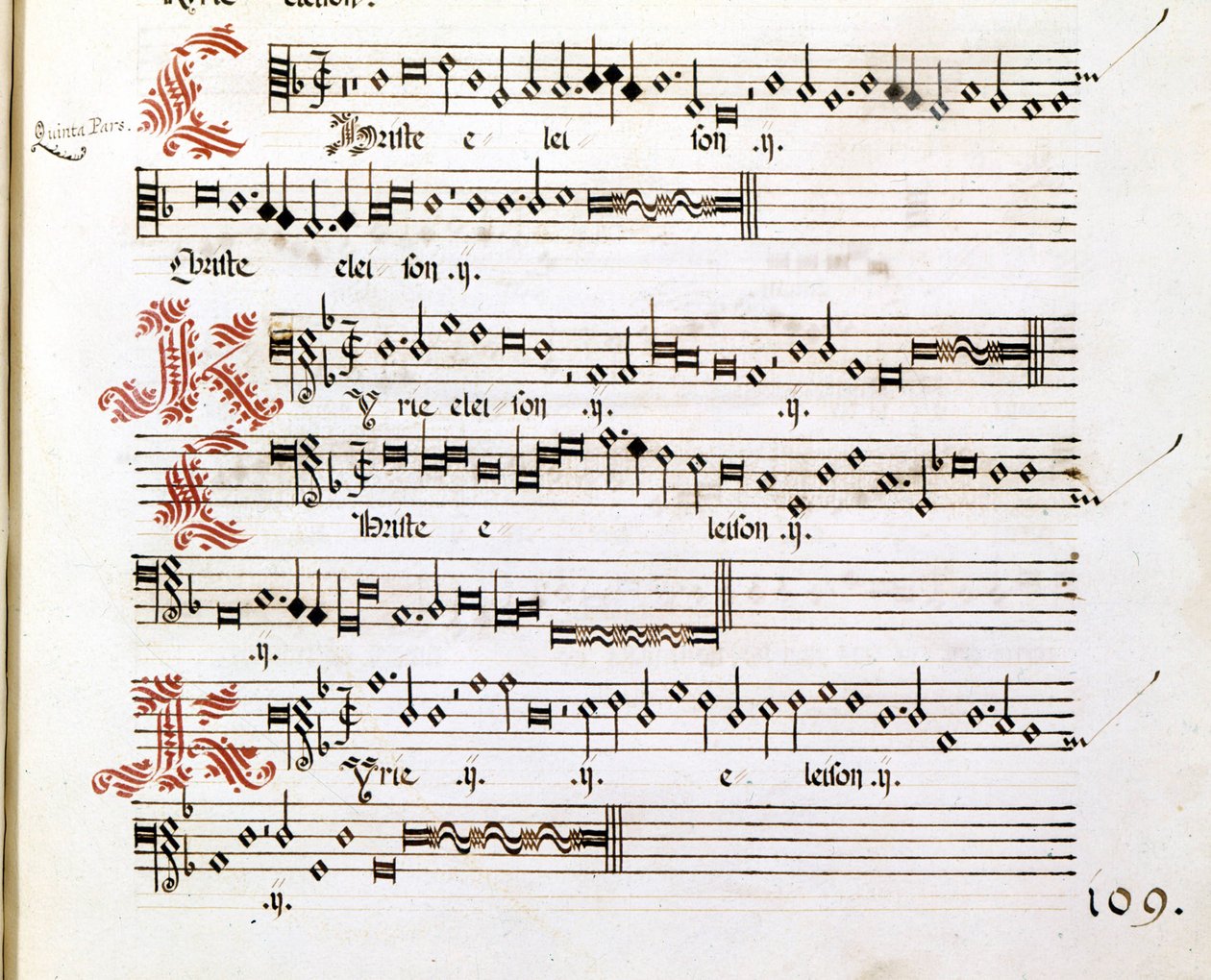 مخطوطة كيري لـ "Messes of Mantua" بقلم جيوفاني بييرلويجي دا باليسترينا (1525 - 1594) ، ملحن إيطالي. بواسطة جيوفاني بييرلويجي دا (بعد) باليسترينا