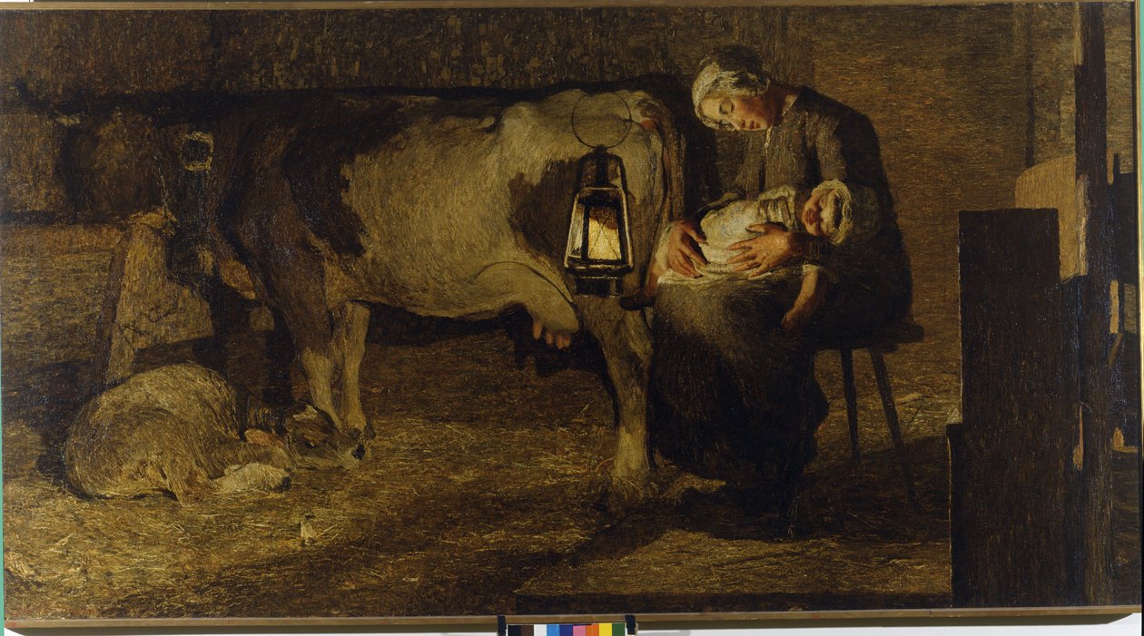 كلا الأمهات. رسم جيوفاني سيجانتيني (1858 - 1899). 1889. H / T ، 157x280 سم. المعرض المدني للفن الحديث ، ميلانو. بواسطة جيوفاني سيجانتيني
