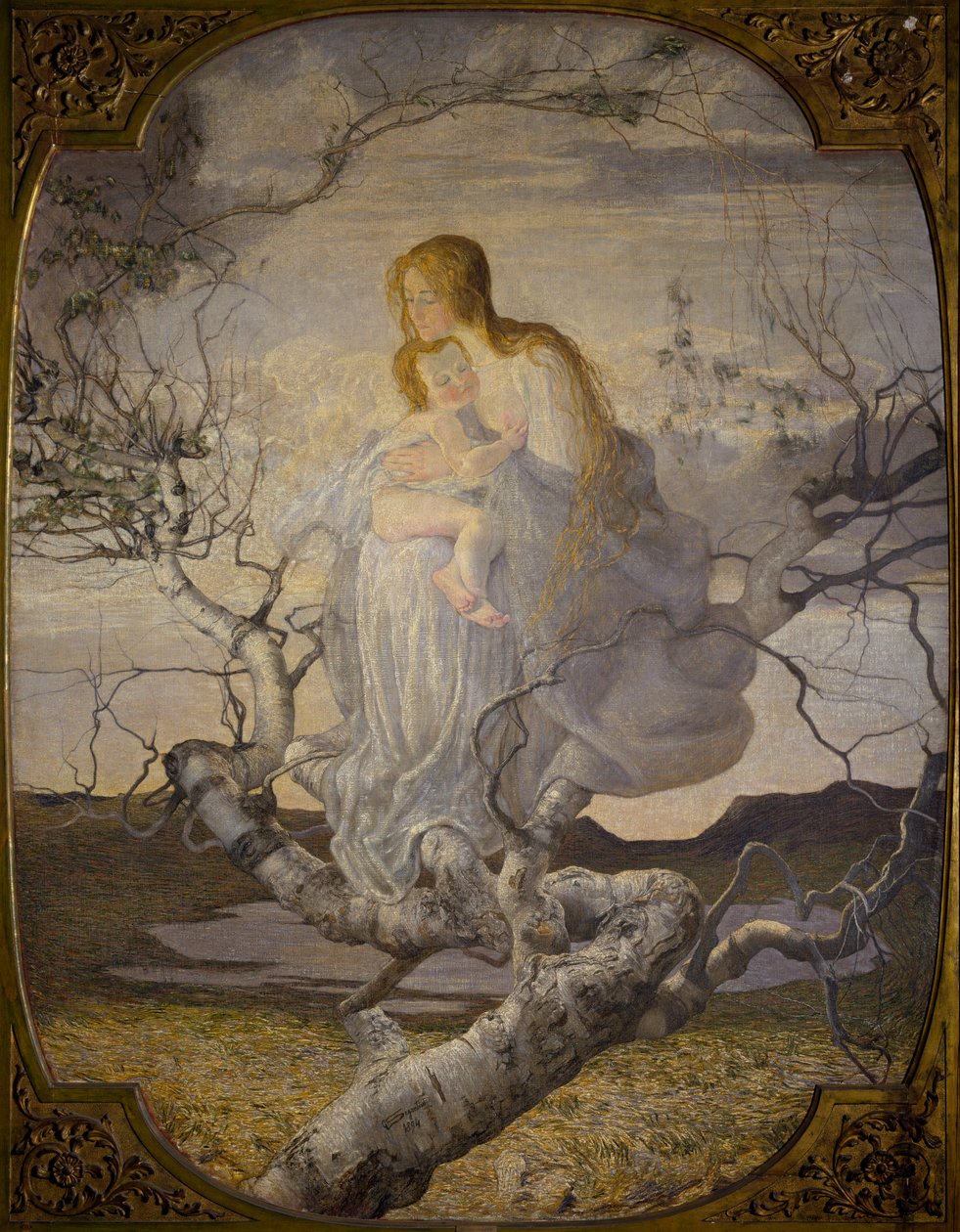 رمزية: "" ملاك الحياة "لوحة لجيوفاني سيجانتيني (1858-1899) 1894 صن. 276x212 سم ميلانو ، Galleria d'Arte Moderna بواسطة جيوفاني سيجانتيني