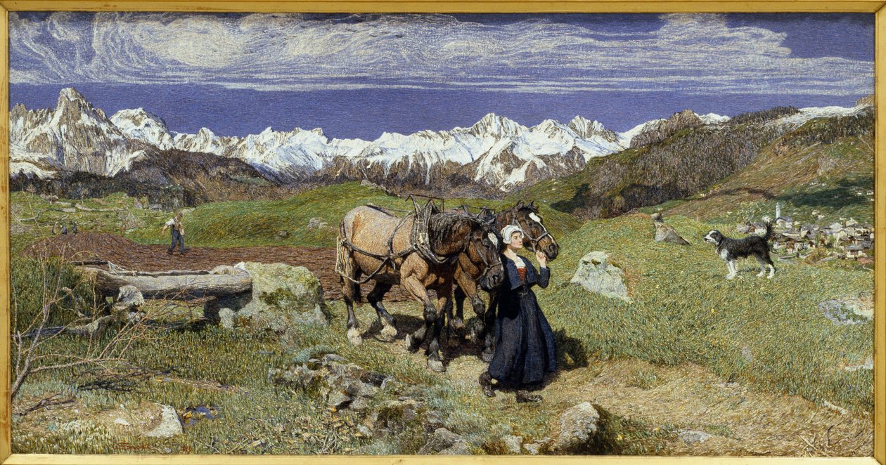 جبال الألب في الربيع (1879 ، زيت على قماش) بواسطة جيوفاني سيجانتيني