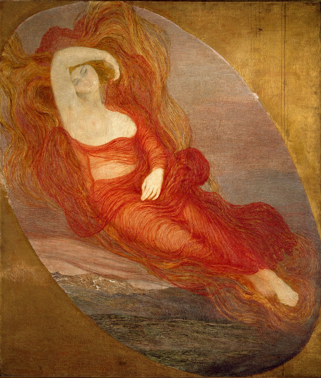 لوحة إلهة الحب لجيوفاني سيجانتيني (1858-1899) 1894-1897 صن. 210x133 سم ميلان ، Galleria d'Arte Moderna بواسطة جيوفاني سيجانتيني