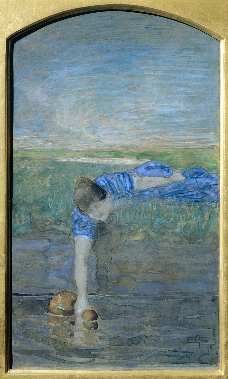 نساء في النهر ، بقلم جيوفاني سيجانتيني (1858-1899) بواسطة جيوفاني سيجانتيني