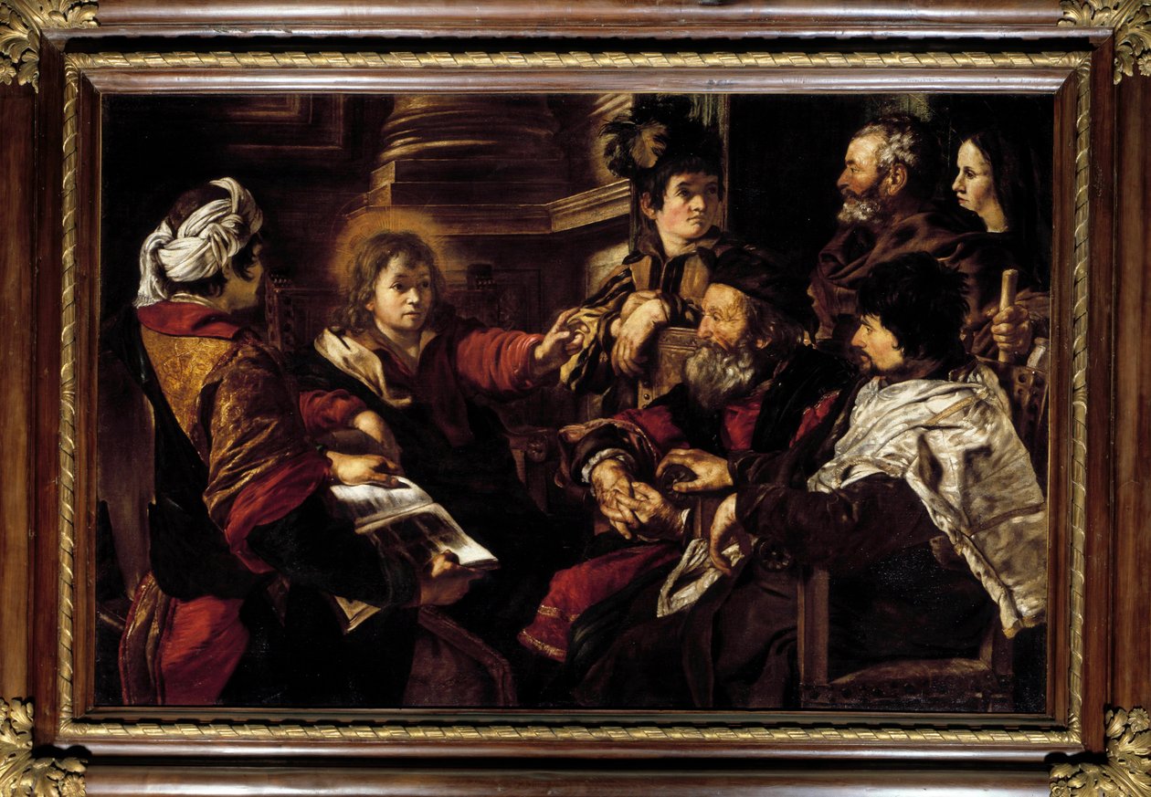 المسيح والأطباء رسم جيوفاني سيرودين (1600-1630) القرن السابع عشر الشمس. 1،45x2،24 م باريس ، متحف اللوفر بواسطة جيوفاني سيرودين