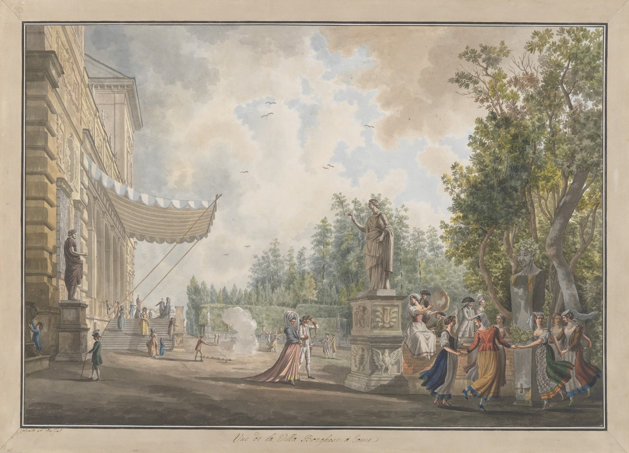 فيلا بورغيزي ، كاليفورنيا. 1780. المؤلفون: جيوفاني فولباتو ، لويس دوكروس. بواسطة جيوفاني فولباتو ، لويس دوكروس