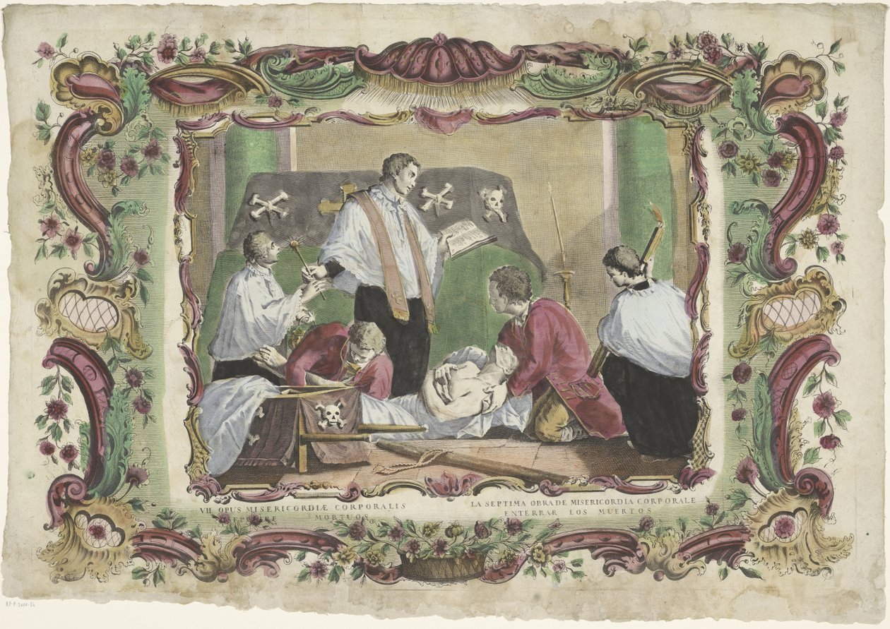 ادفن الموتى VII opus misericordiae corporalis / La septima obrade misericordia corporale (العنوان على الكائن) الأعمال الروحية للرحمة (عنوان السلسلة) بواسطة جيوفاني فولباتو