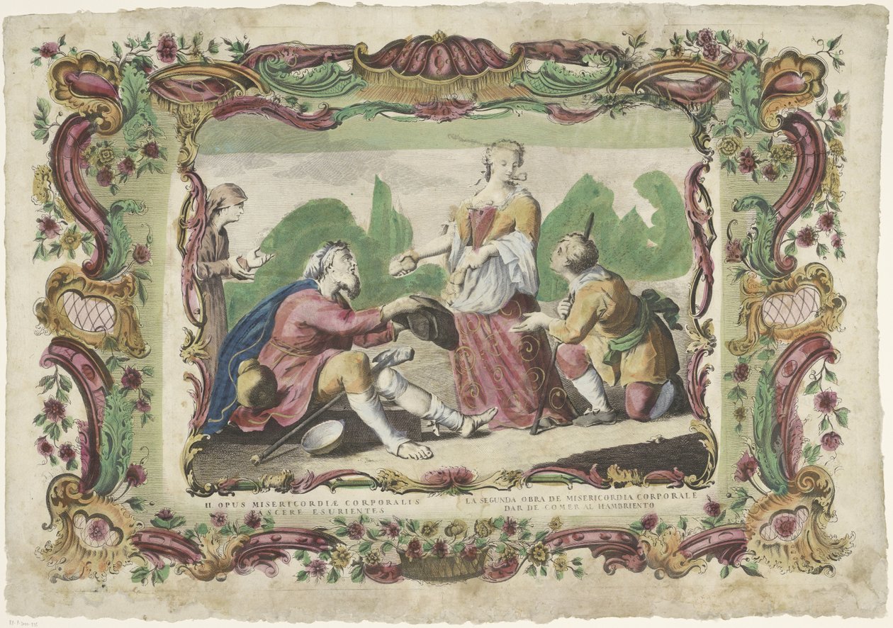 إطعام الجياع ثانيًا. opus misericordiae corporalis / La segunda obra de misericordia corporale (العنوان على الكائن) أعمال الرحمة (عنوان المسلسل) بواسطة جيوفاني فولباتو