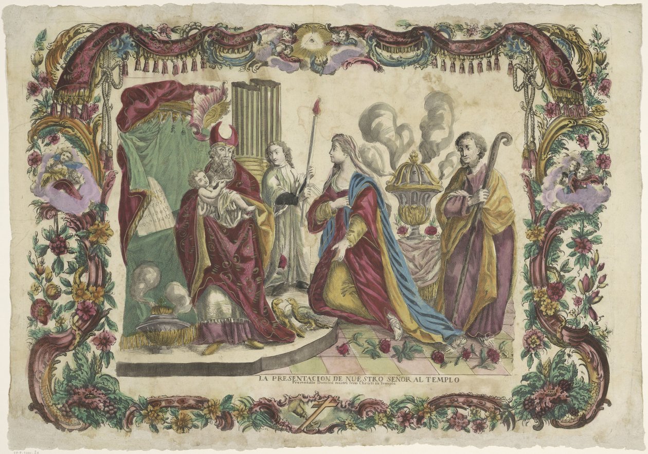 Presentatie فان كريستوس في دي تمبل تقديم ربنا للمعبد / Presentatio Domini nostri Jesu Christi في الهيكل (العنوان على الكائن) بواسطة جيوفاني فولباتو