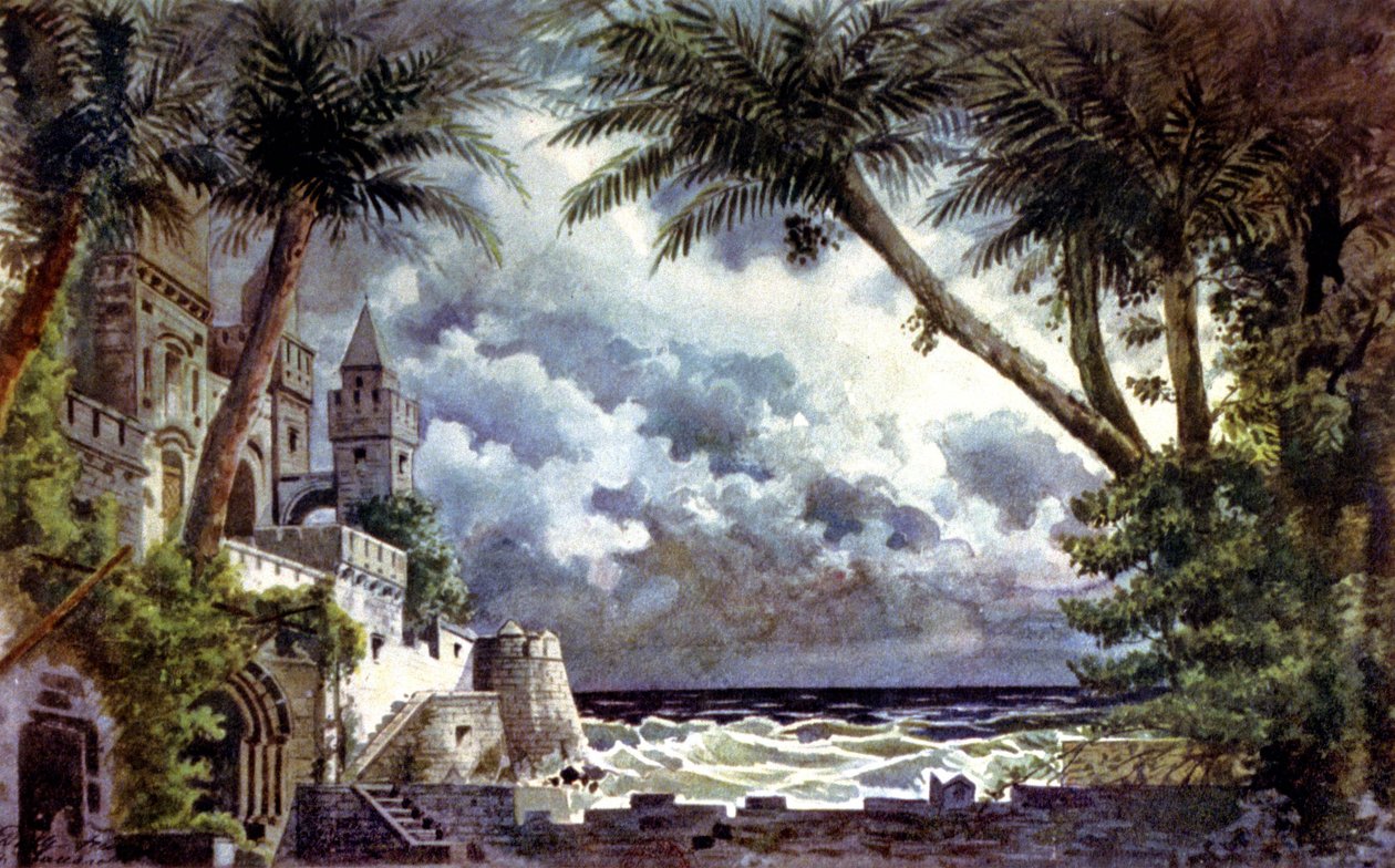 عطيل، تصميم المجموعة، 1920-30 (رسم توضيحي) بواسطة جيوفاني زوكاريللي