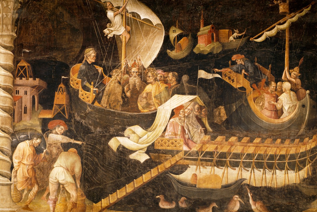 Departure of Magi, scene from Journey of Magi cycle, c.1420 (fresco) بواسطة جيوفاني دا مودينا