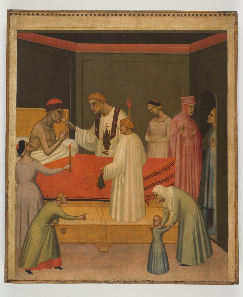 شركة المرضى ، حوالي عام 1360 (تمبرا على لوح) بواسطة Giovanni del Biondo dal Casentino