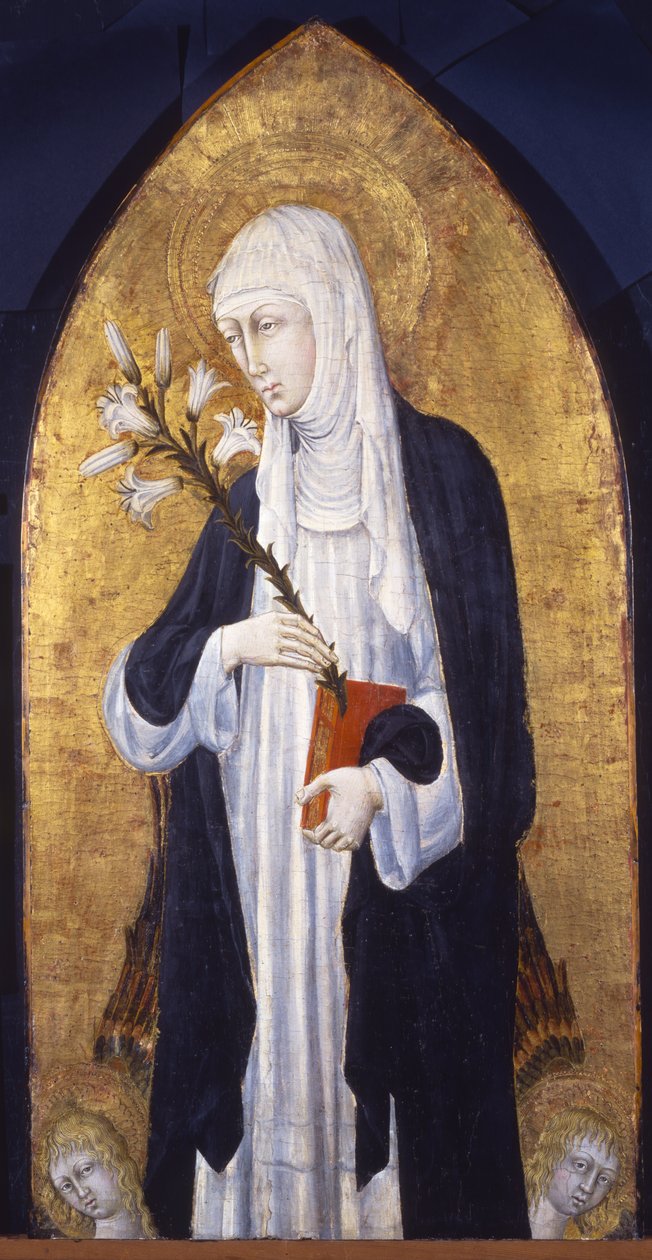 سانت كاترين سيينا (1347-80) ، c.1462 (درجة الحرارة على اللوحة) بواسطة جيوفاني دي باولو دي غراتسيا