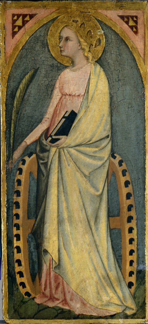 سانت كاثرين ، c.1400 (درجة حرارة على خشب الحور) بواسطة جيوفاني دي باولو دي غراتسيا
